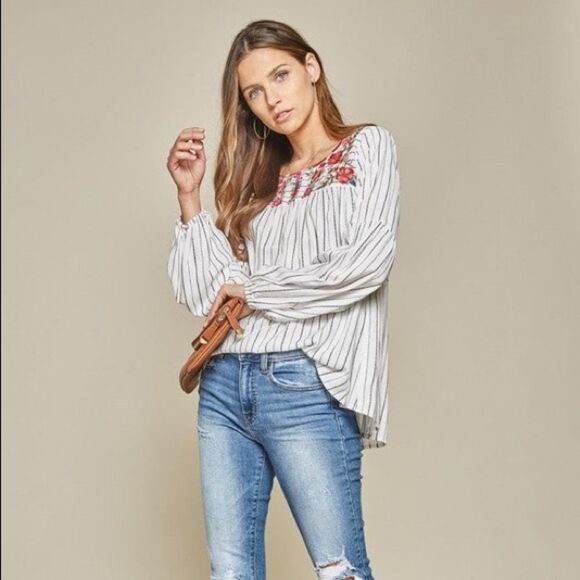 Embroidered Detail Top - Picture 2 of 4